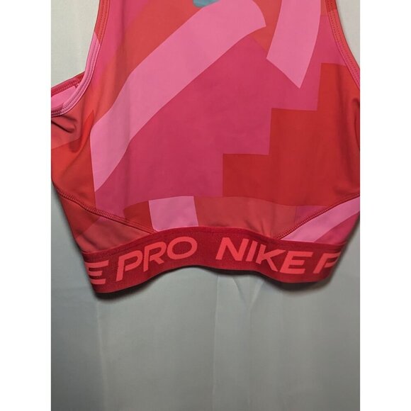 Nike FD0954-635 Women's Sz S Pink/Red Dri-Fit Cropped Training Tank Top - Picture 2 of 11